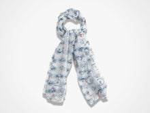Load image into Gallery viewer, Vintage Bicycle Print Scarf - White

