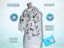 Load image into Gallery viewer, Border Collie Scarf - White
