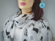 Load image into Gallery viewer, Border Collie Scarf - White
