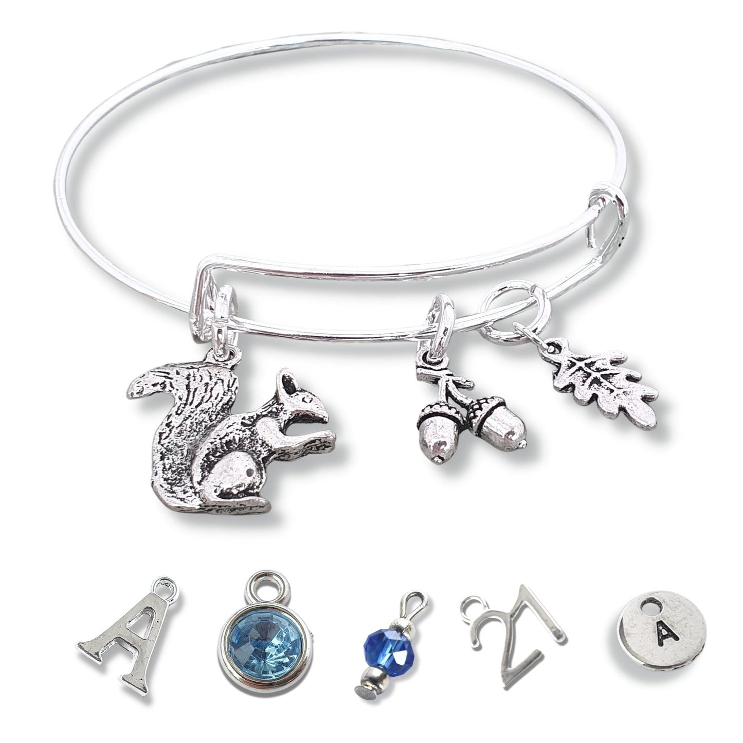 Squirrel Bangle - Silver