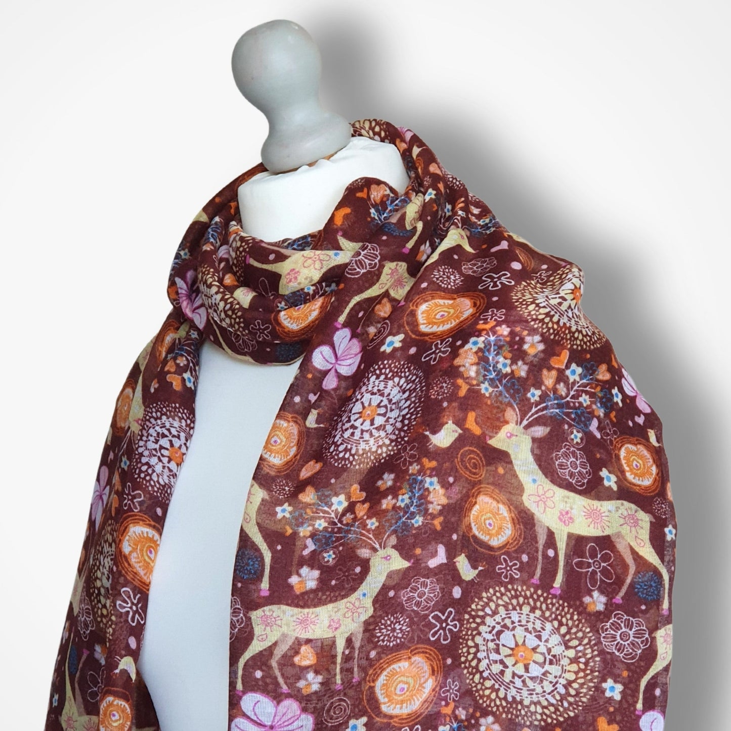 Magical Forest Scarf - Brown