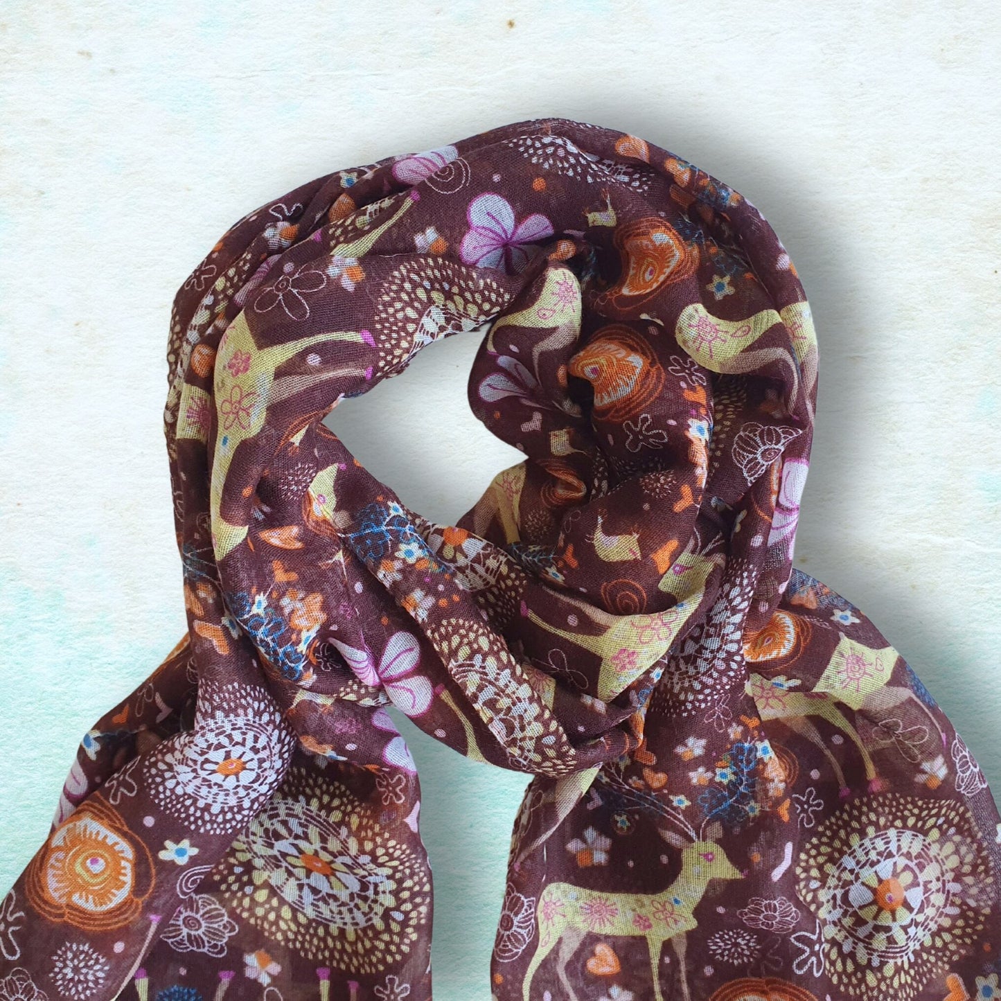 Magical Forest Scarf - Brown