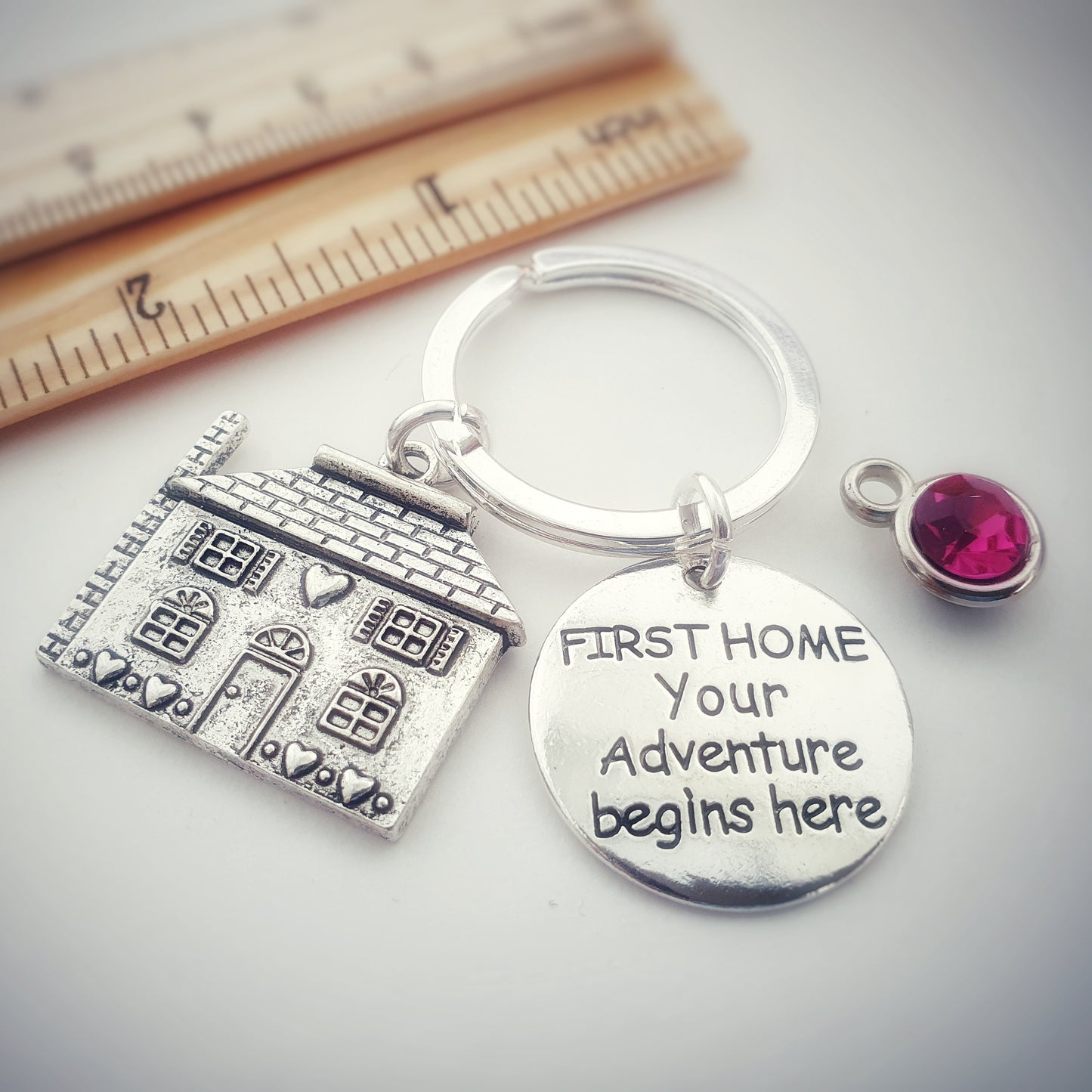 First Home Keyring - Silver