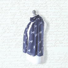 Load image into Gallery viewer, Poodle Print Scarf - Blue
