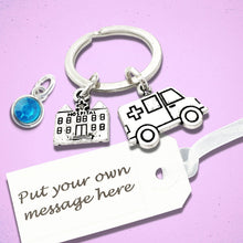 Load image into Gallery viewer, Ambulance Keyring Silver
