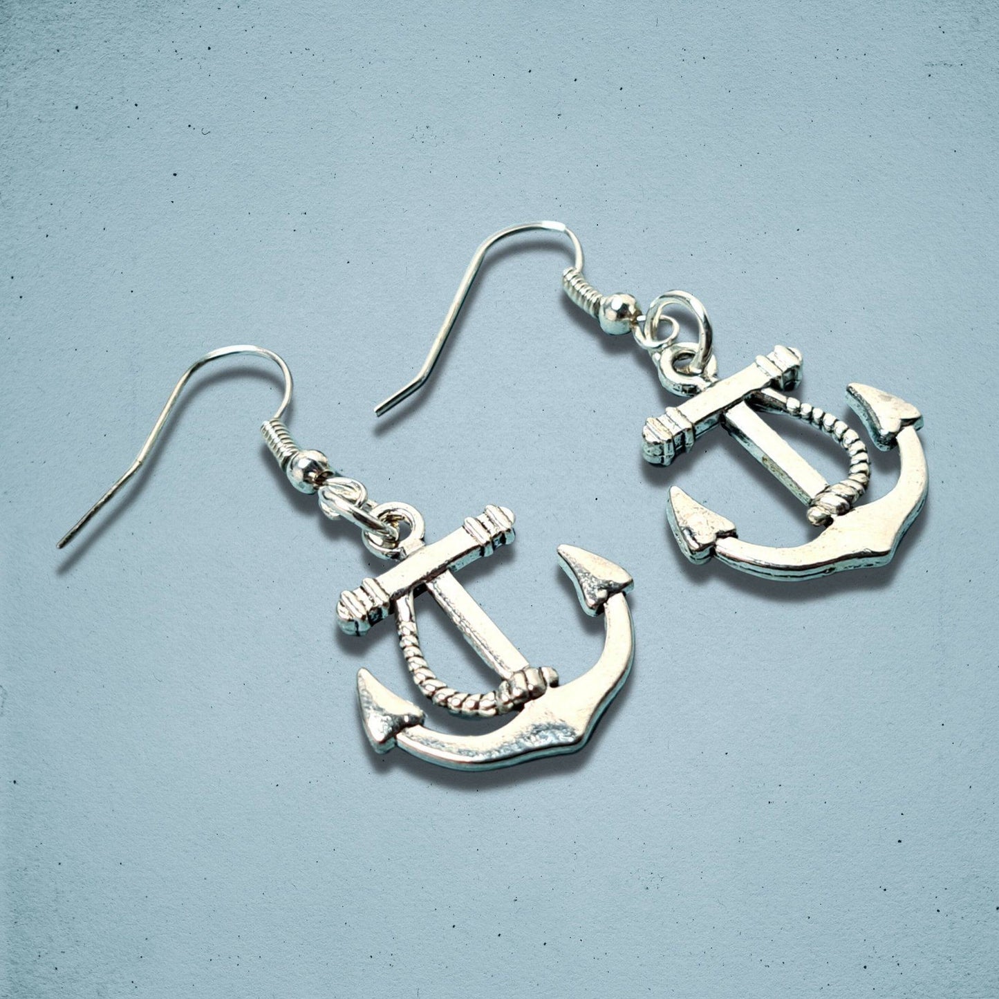 Anchor Earrings Silver