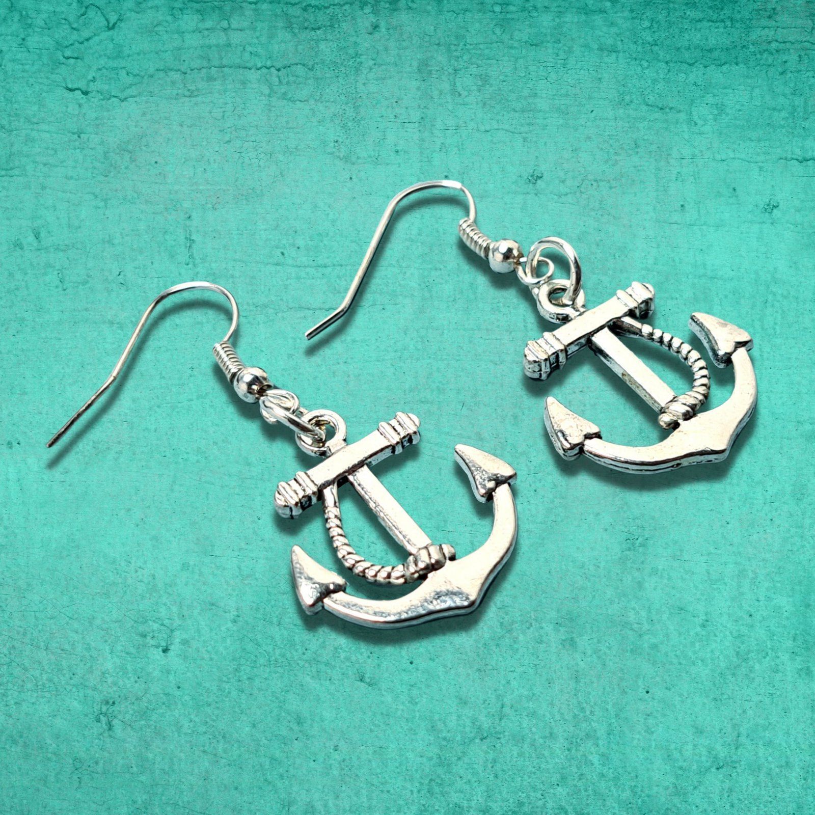 Anchor Earrings Silver