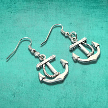 Load image into Gallery viewer, Anchor Earrings Silver
