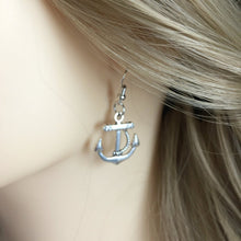 Load image into Gallery viewer, Anchor Earrings Silver
