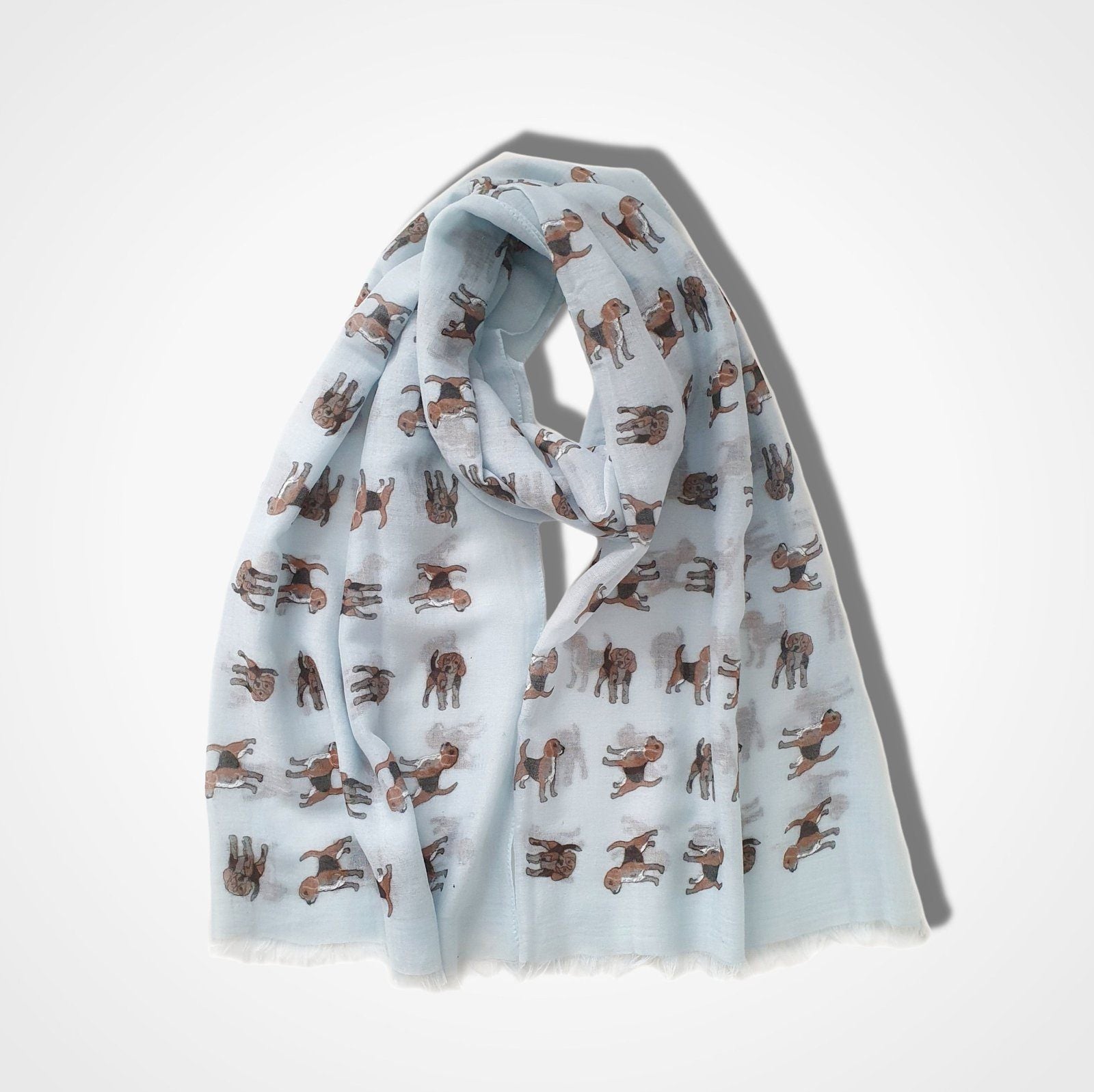 Beagle Dog Scarf Blue