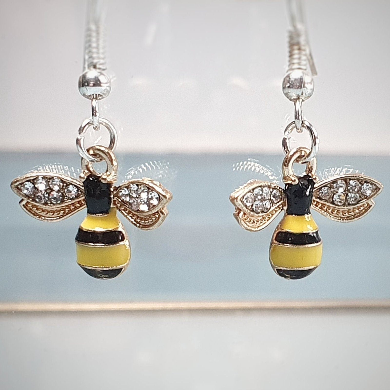 Bee Earrings Silver