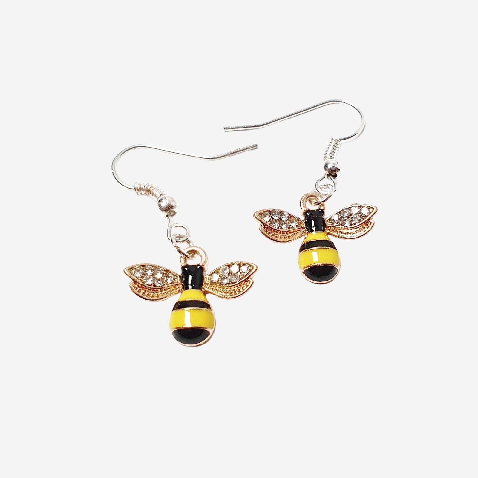 Bee Earrings Silver