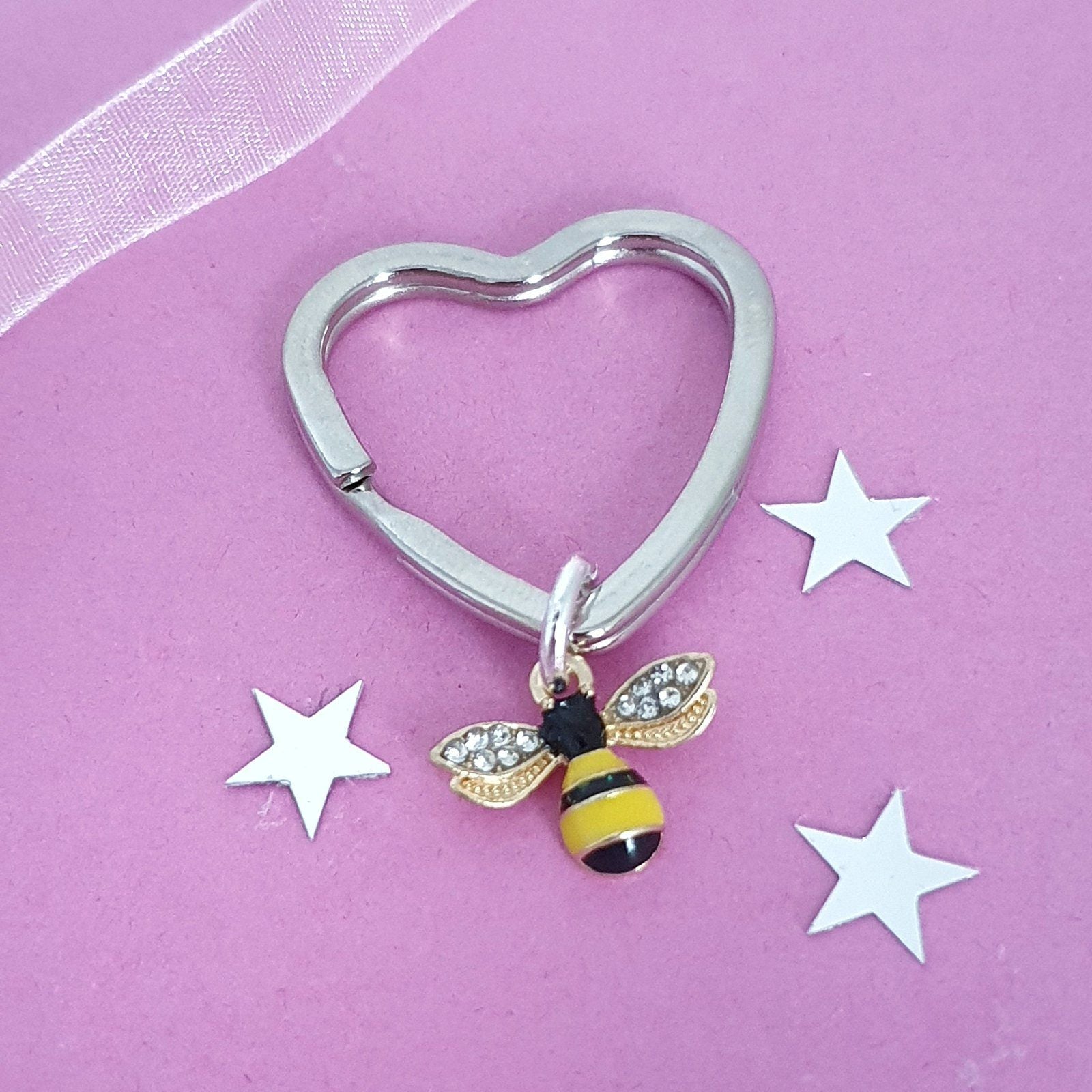Bee Keyring Silver