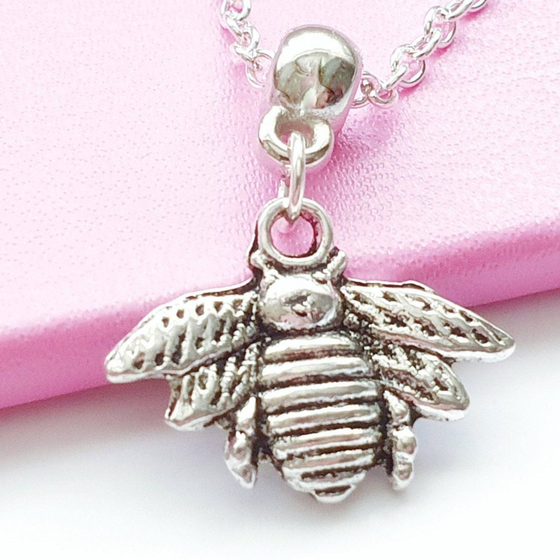 Bee Necklace Silver