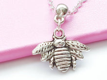 Load image into Gallery viewer, Bee Necklace Silver
