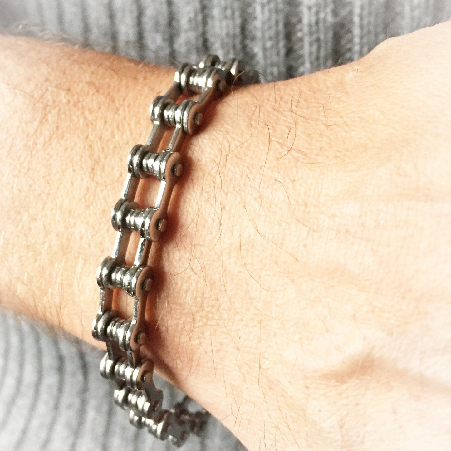 Bicycle Chain Bracelet Silver