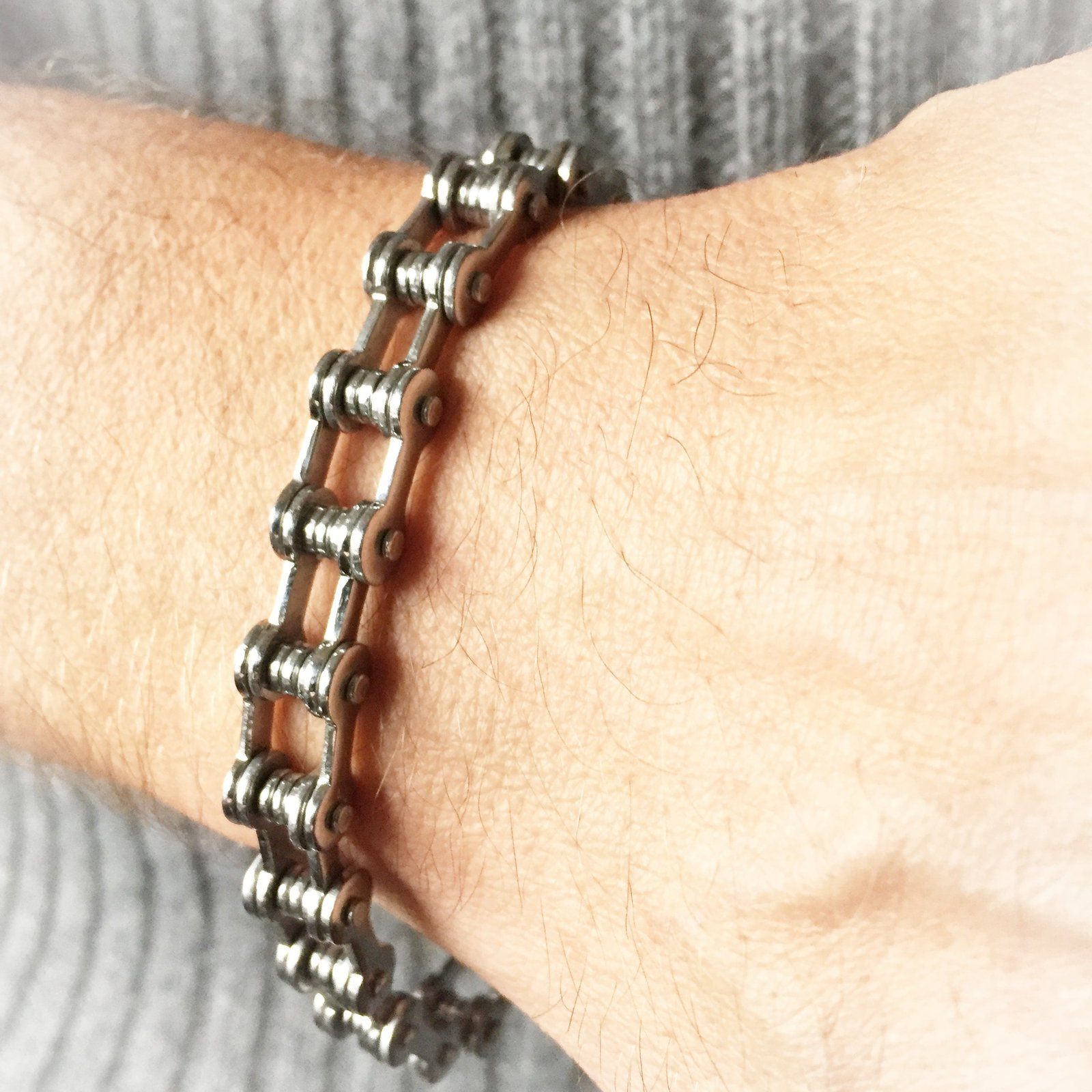 Bicycle Chain Bracelet Silver