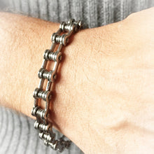 Load image into Gallery viewer, Bicycle Chain Bracelet Silver
