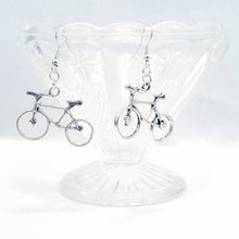 Load image into Gallery viewer, Bicycle Earrings Silver
