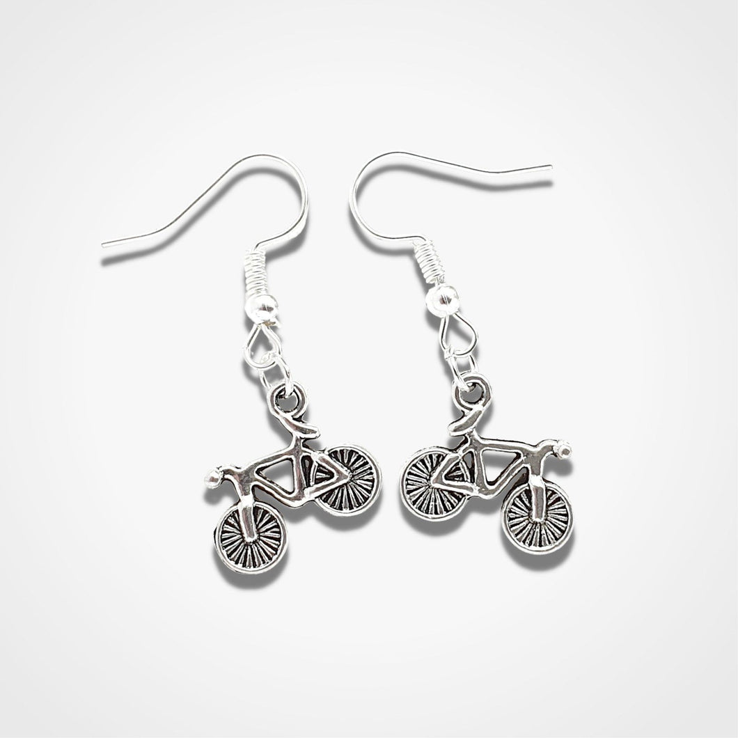 Bicycle Earrings Silver