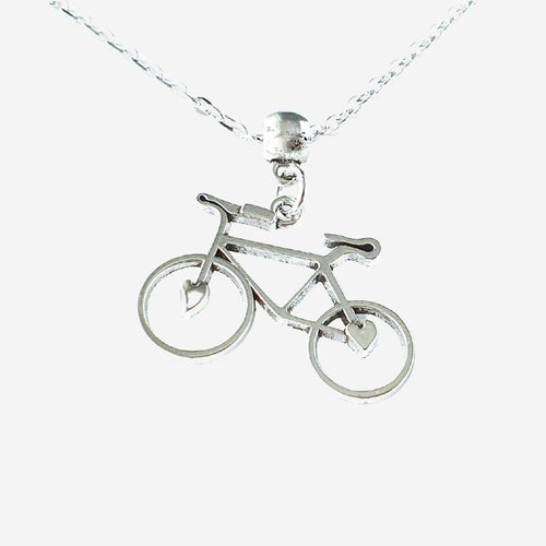 Bicycle Necklace Silver