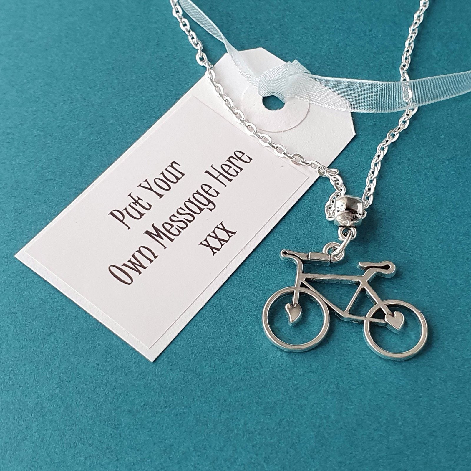 Bicycle Necklace Silver