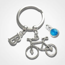 Load image into Gallery viewer, Bicycle keyring Silver
