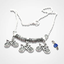 Load image into Gallery viewer, Bicycles Necklace Silver
