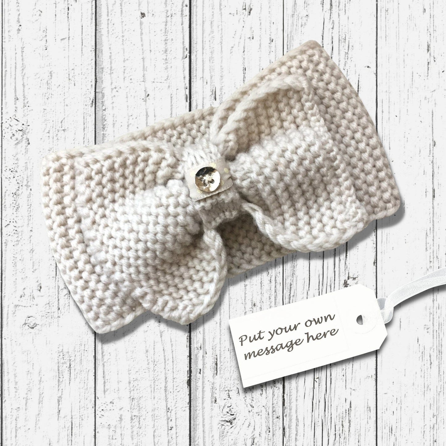 Big Bow Headband Cream