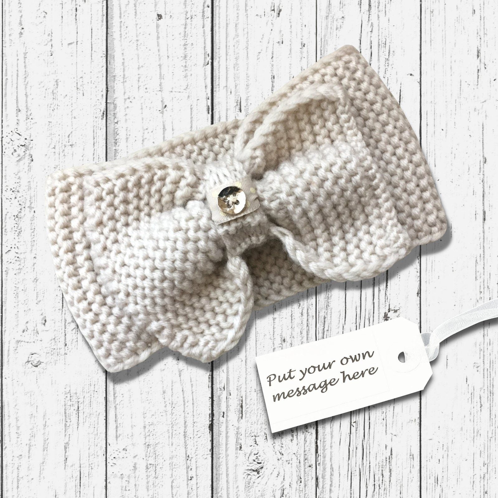 Big Bow Headband Cream
