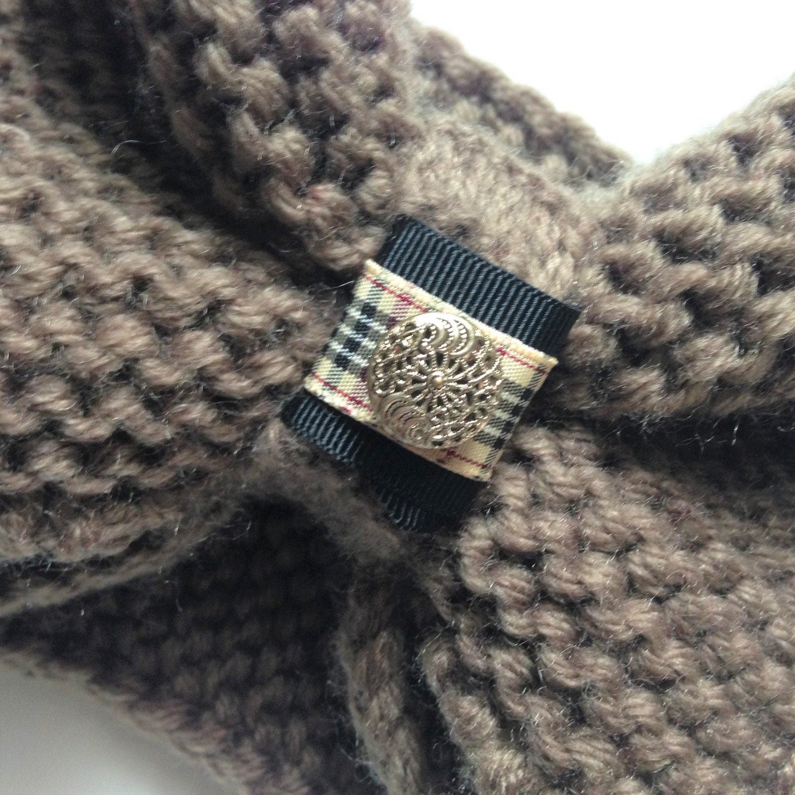 Big Bow Headband Taupe