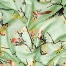 Load image into Gallery viewer, Bird Blossom Scarf Green
