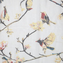 Load image into Gallery viewer, Bird Blossom Scarf White
