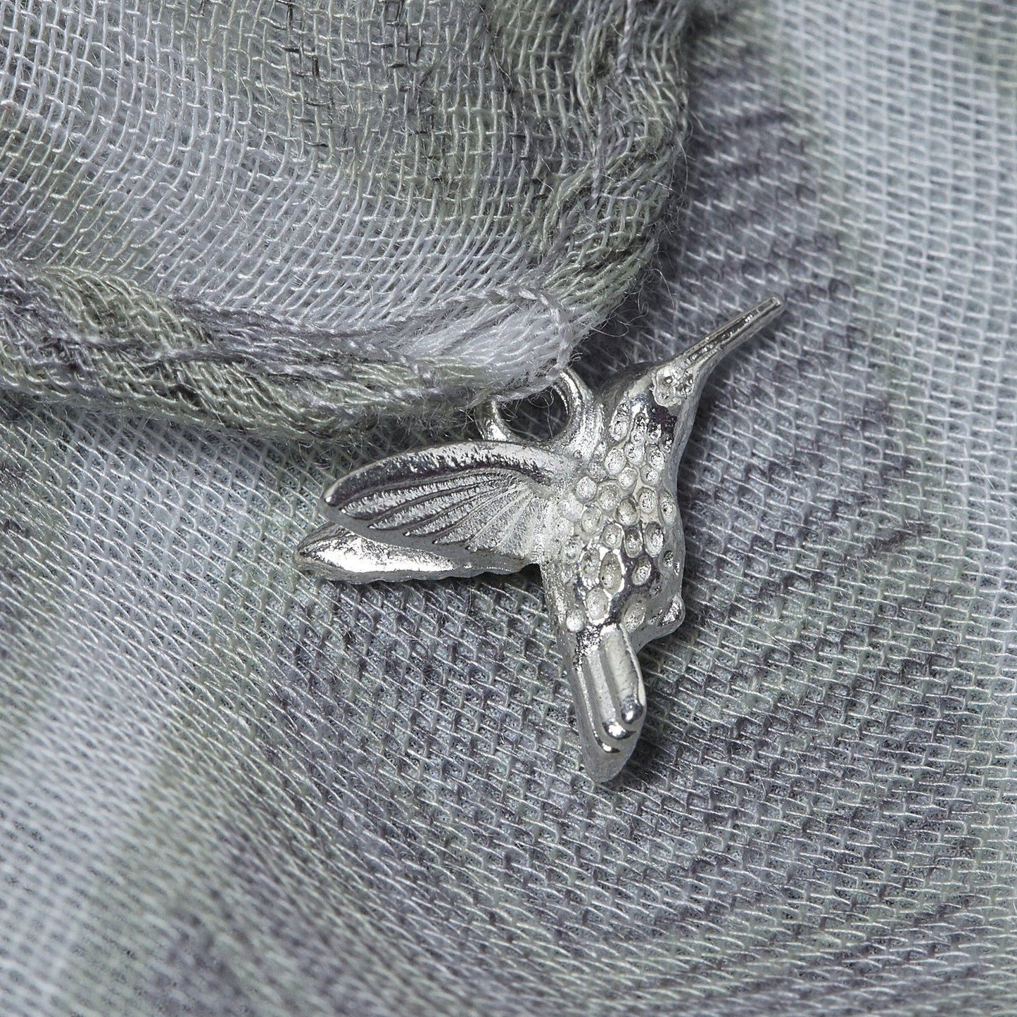 Bird Flower Scarf Aqua