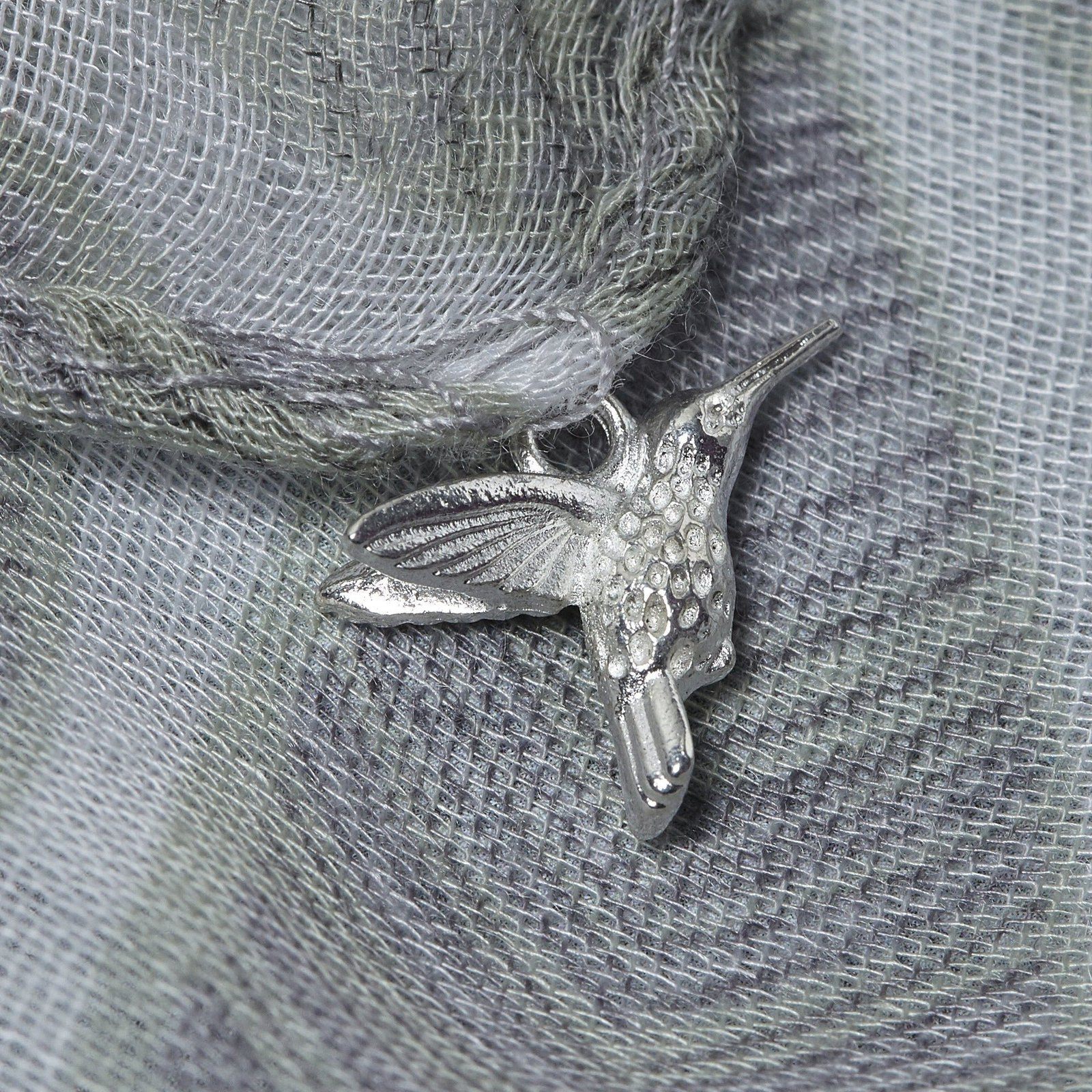 Bird Flower Scarf Aqua