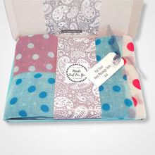 Load image into Gallery viewer, Polka Dot Patchwork Scarf
