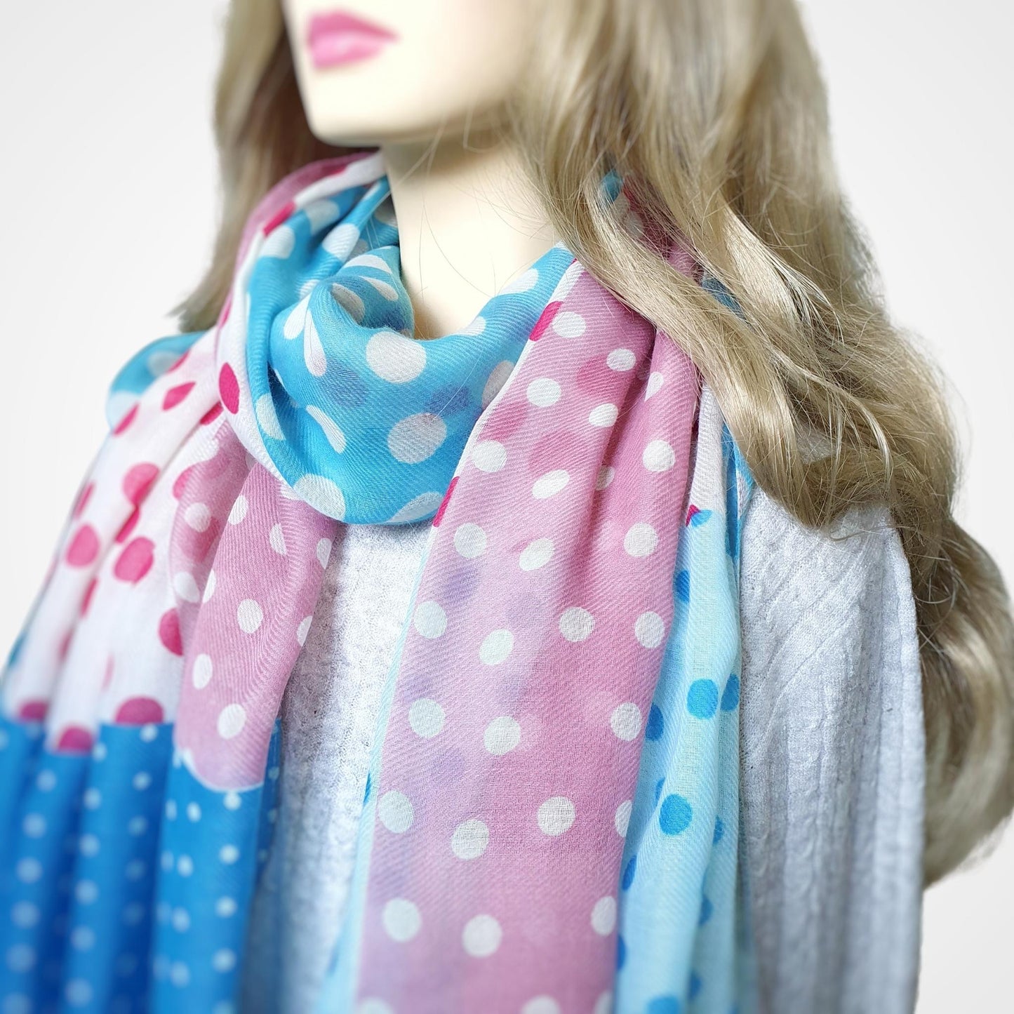 Polka Dot Patchwork Scarf