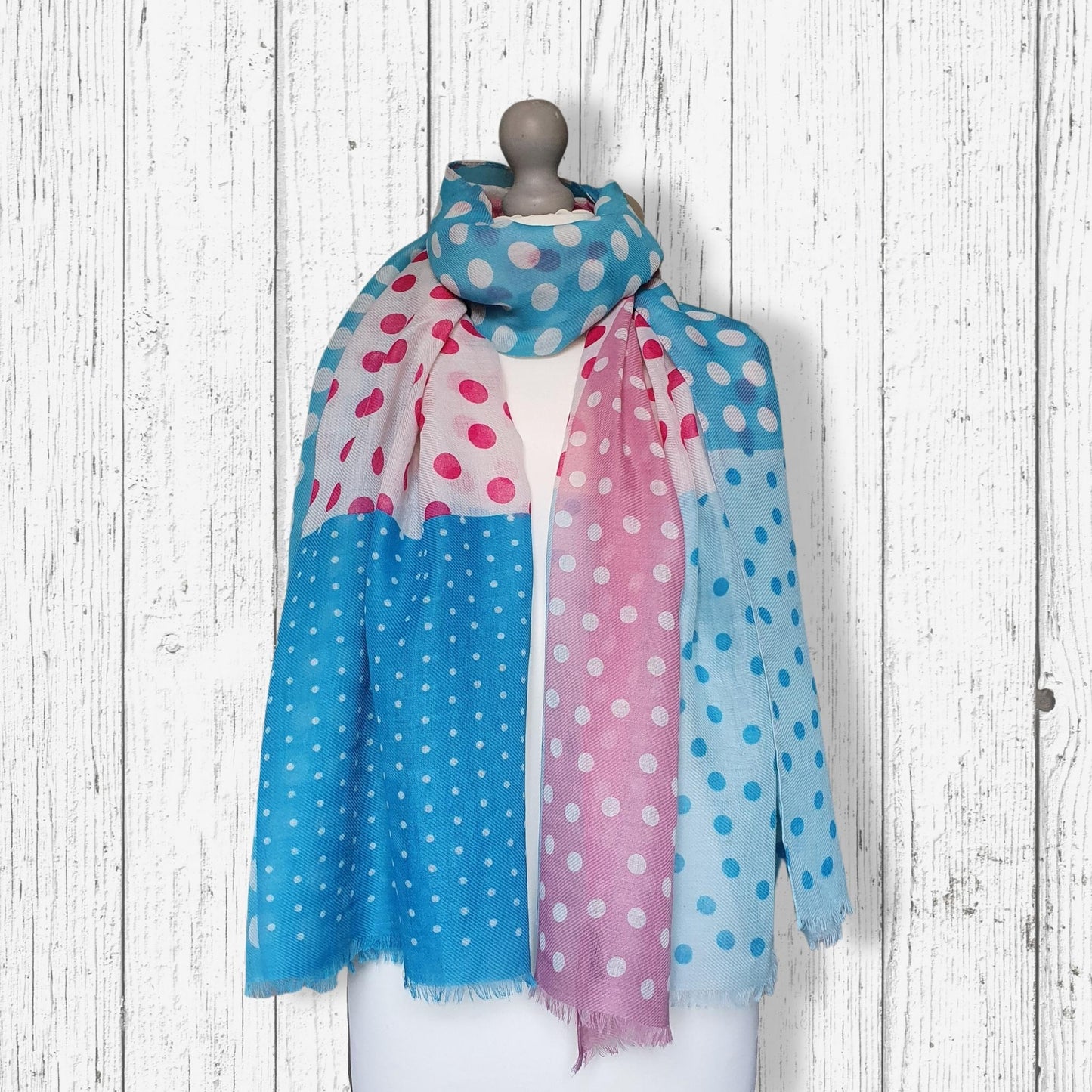 Polka Dot Patchwork Scarf