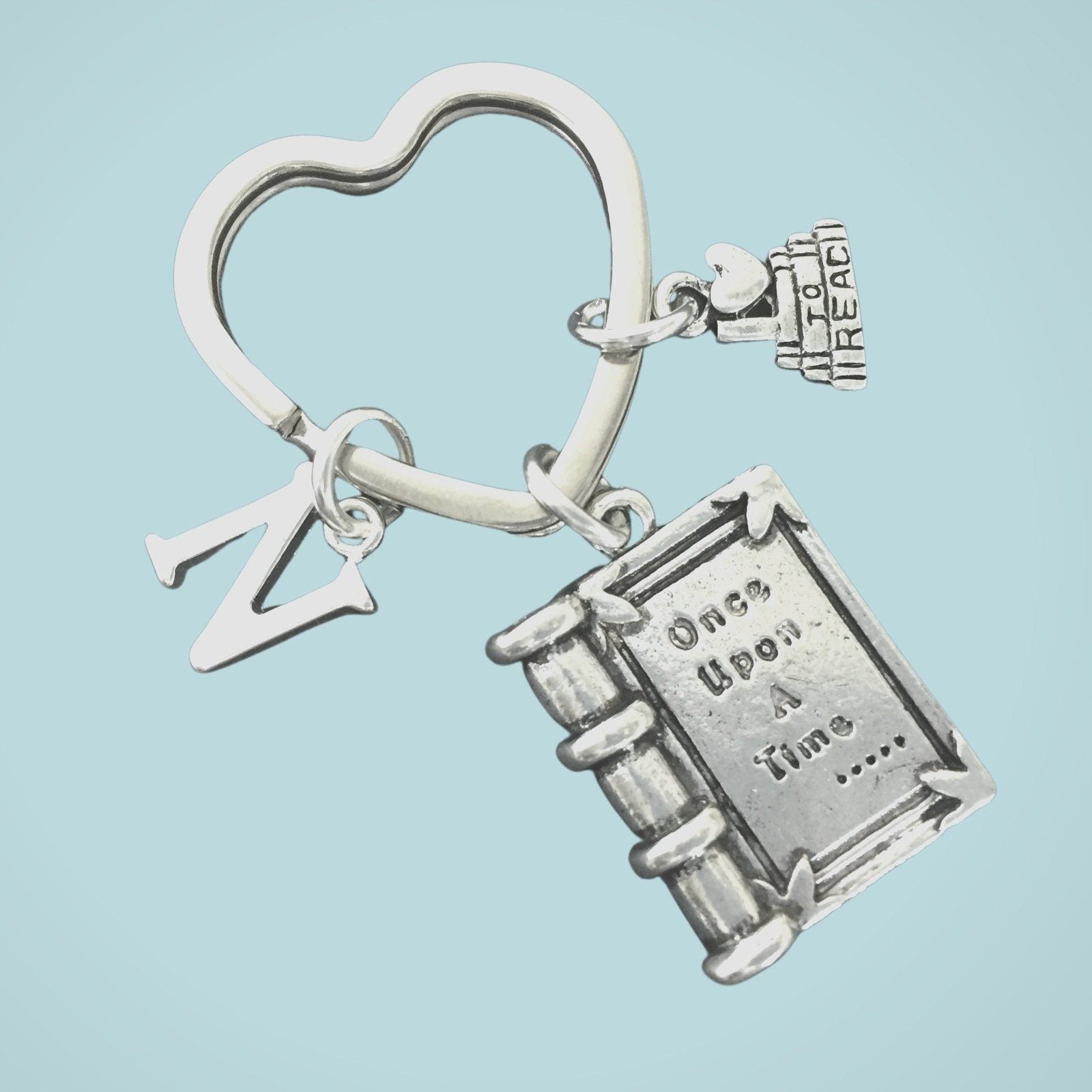 Book Keyring Silver