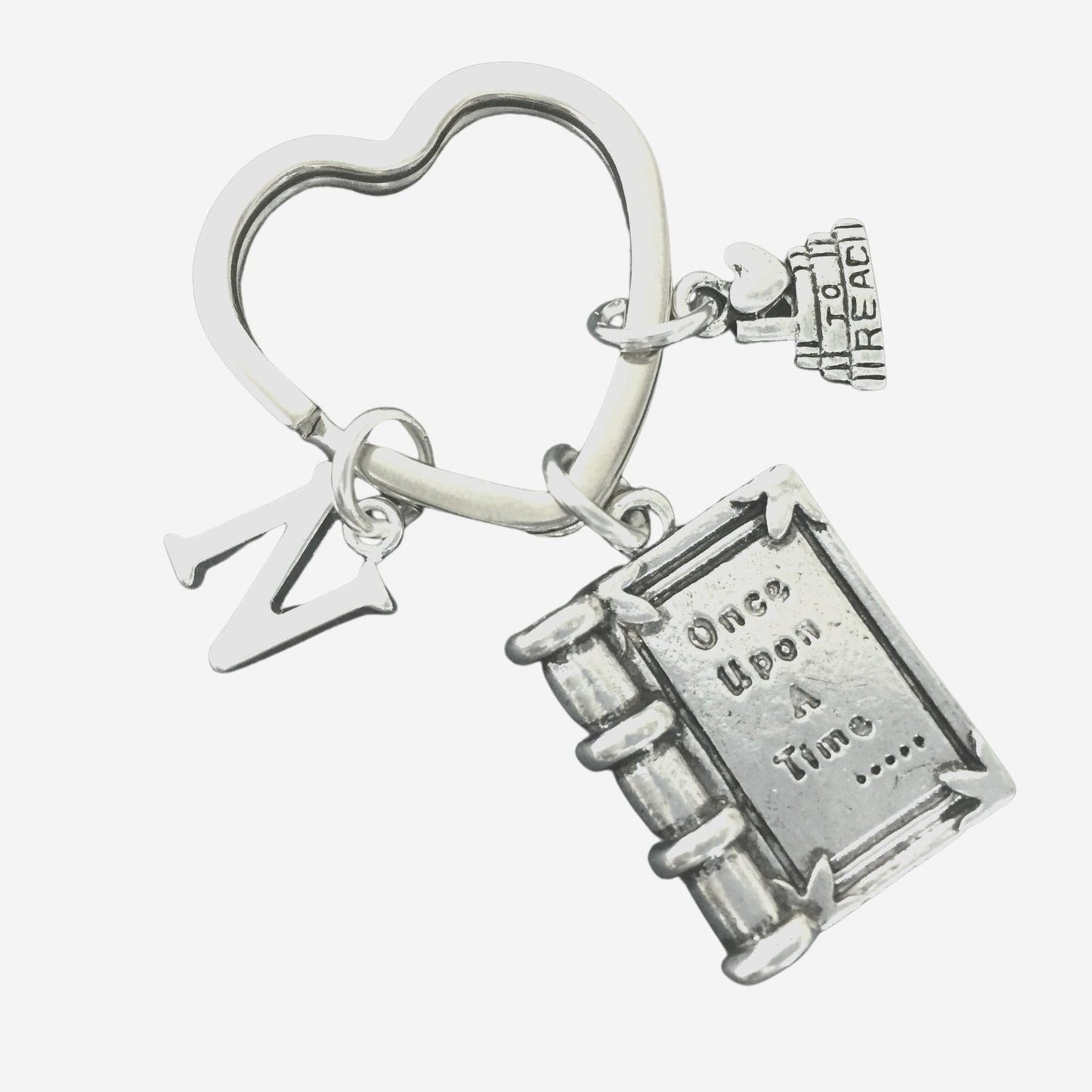 Book Keyring Silver