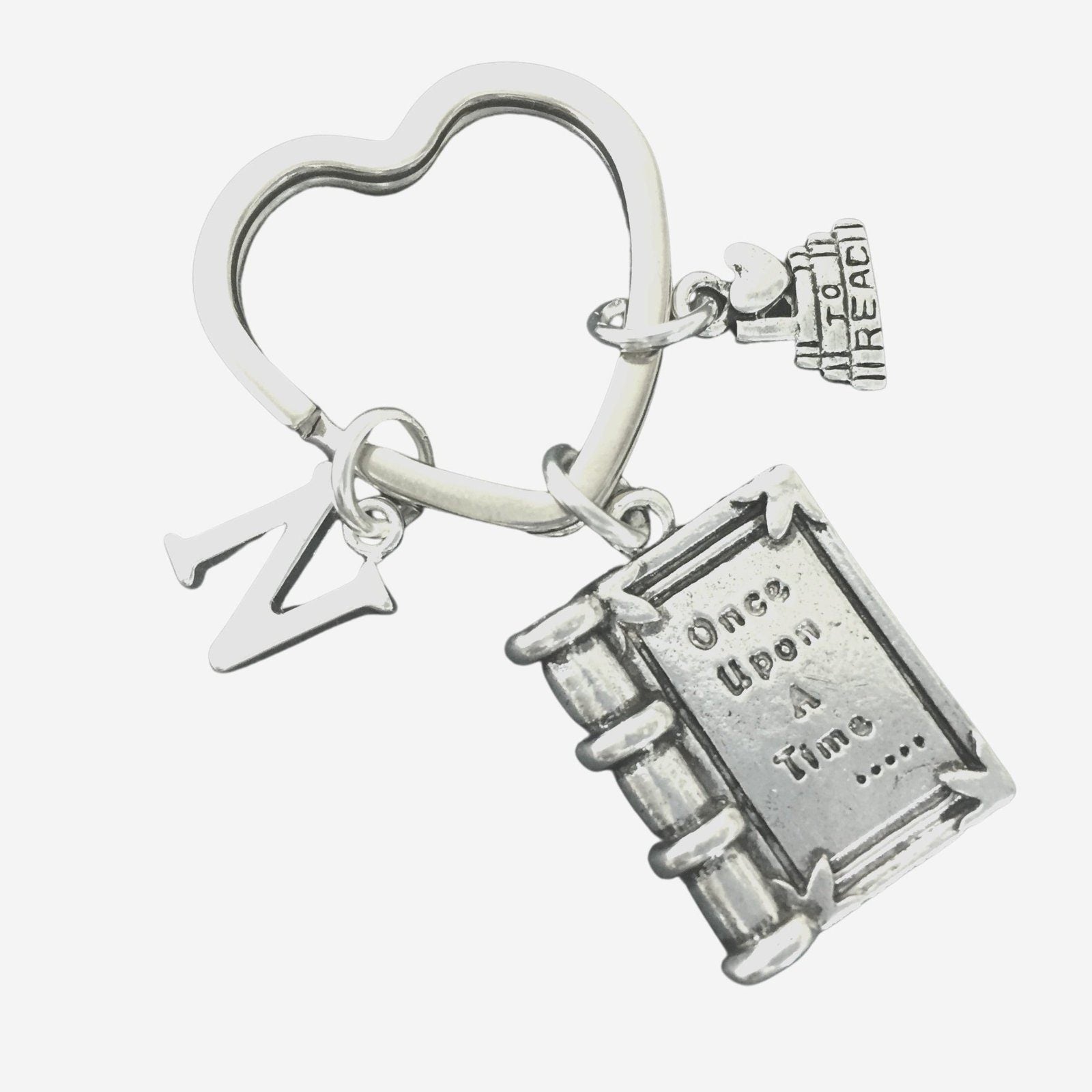Book Keyring Silver