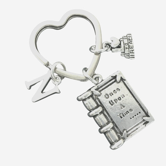 Book Keyring Silver