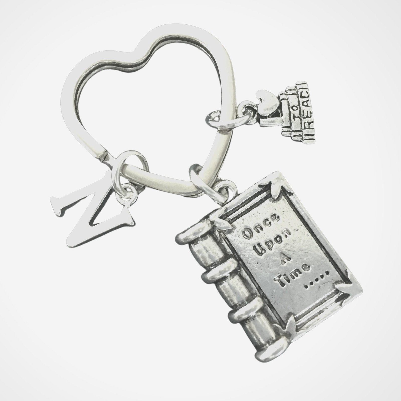 Book Keyring Silver