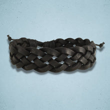 Load image into Gallery viewer, Braided Black Leather Men Bracelet
