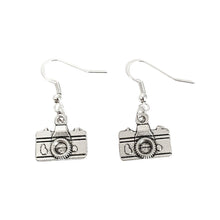 Load image into Gallery viewer, Camera Earrings Silver
