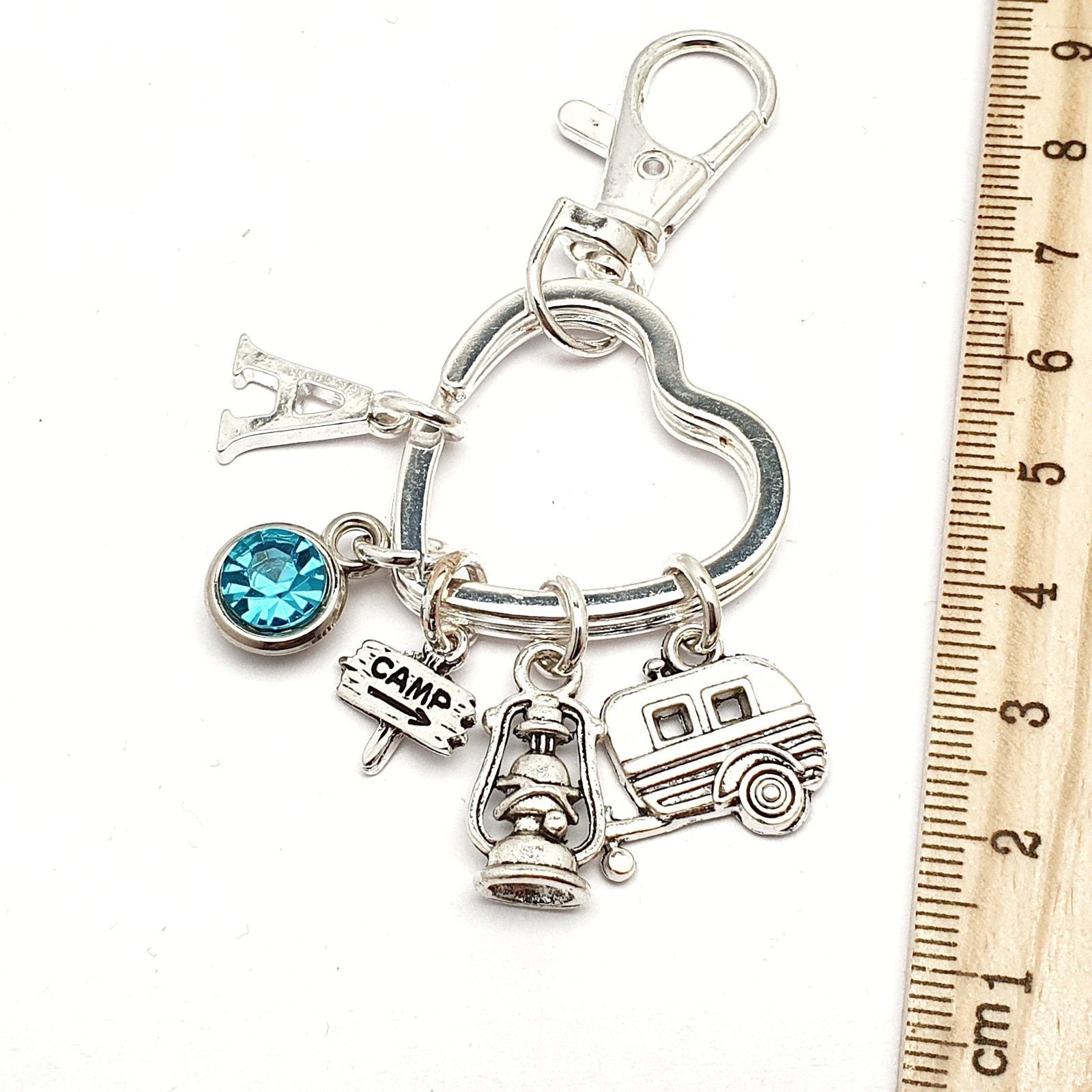 Camping Lovers Keyring Silver