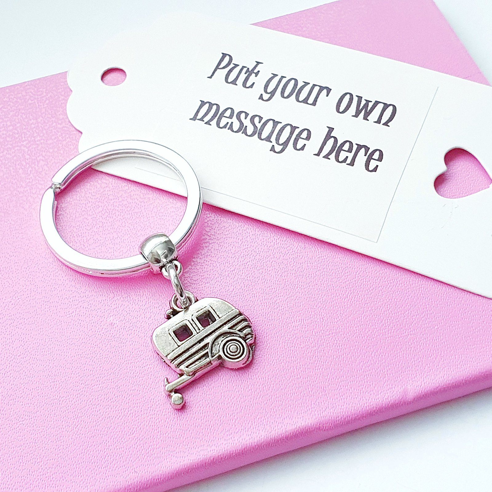 Caravan Keyring Silver