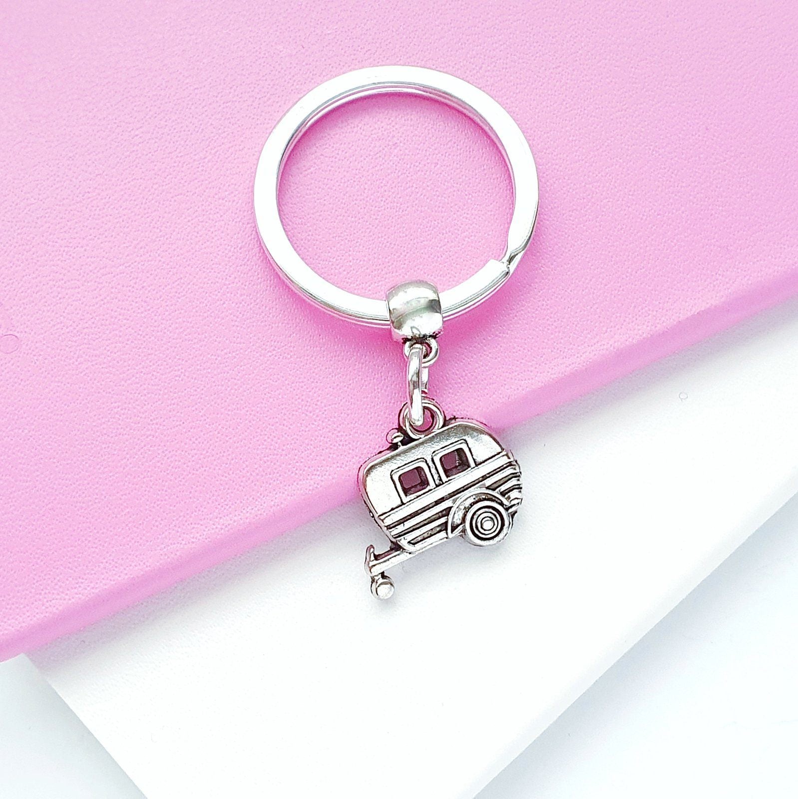 Caravan Keyring Silver
