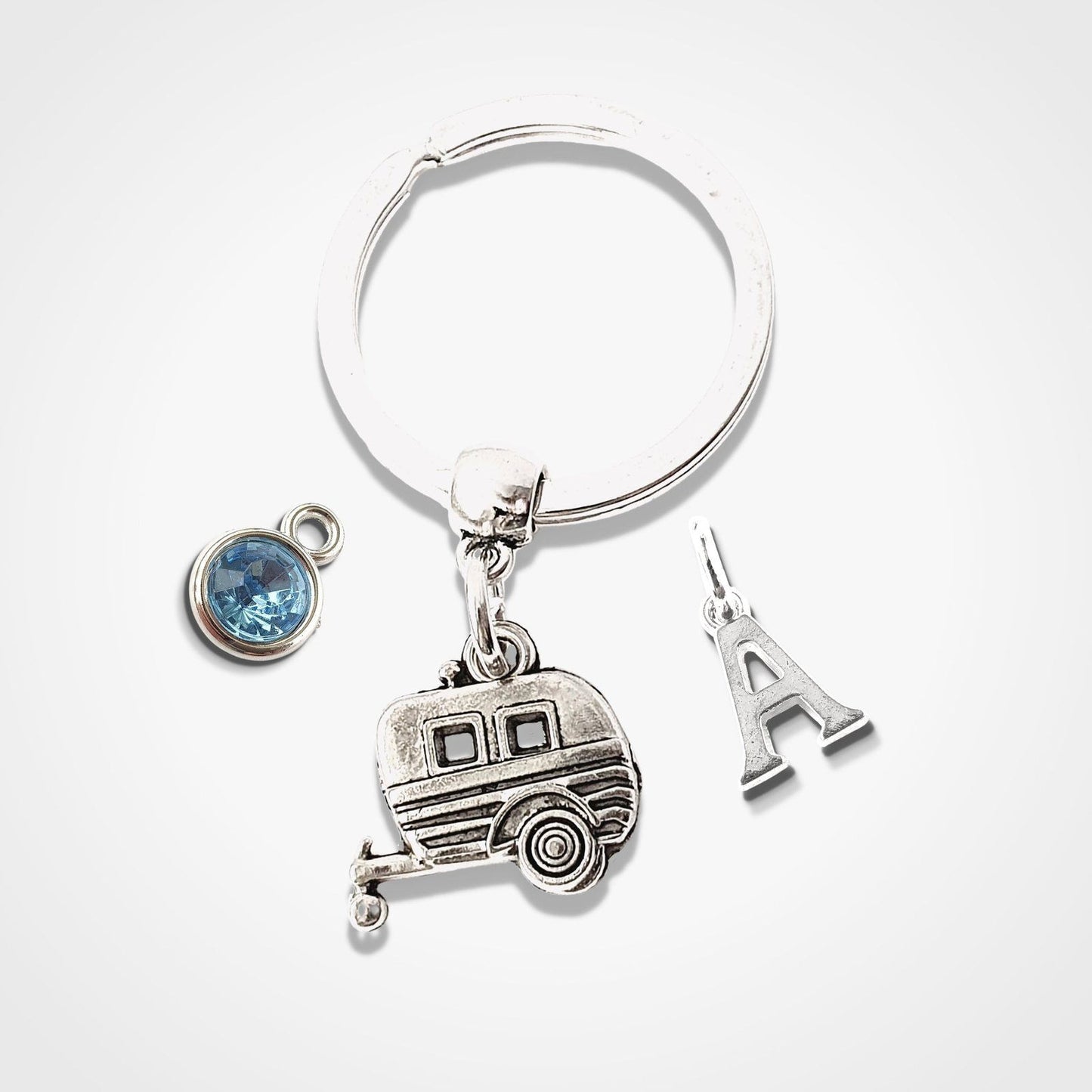 Caravan Keyring Silver