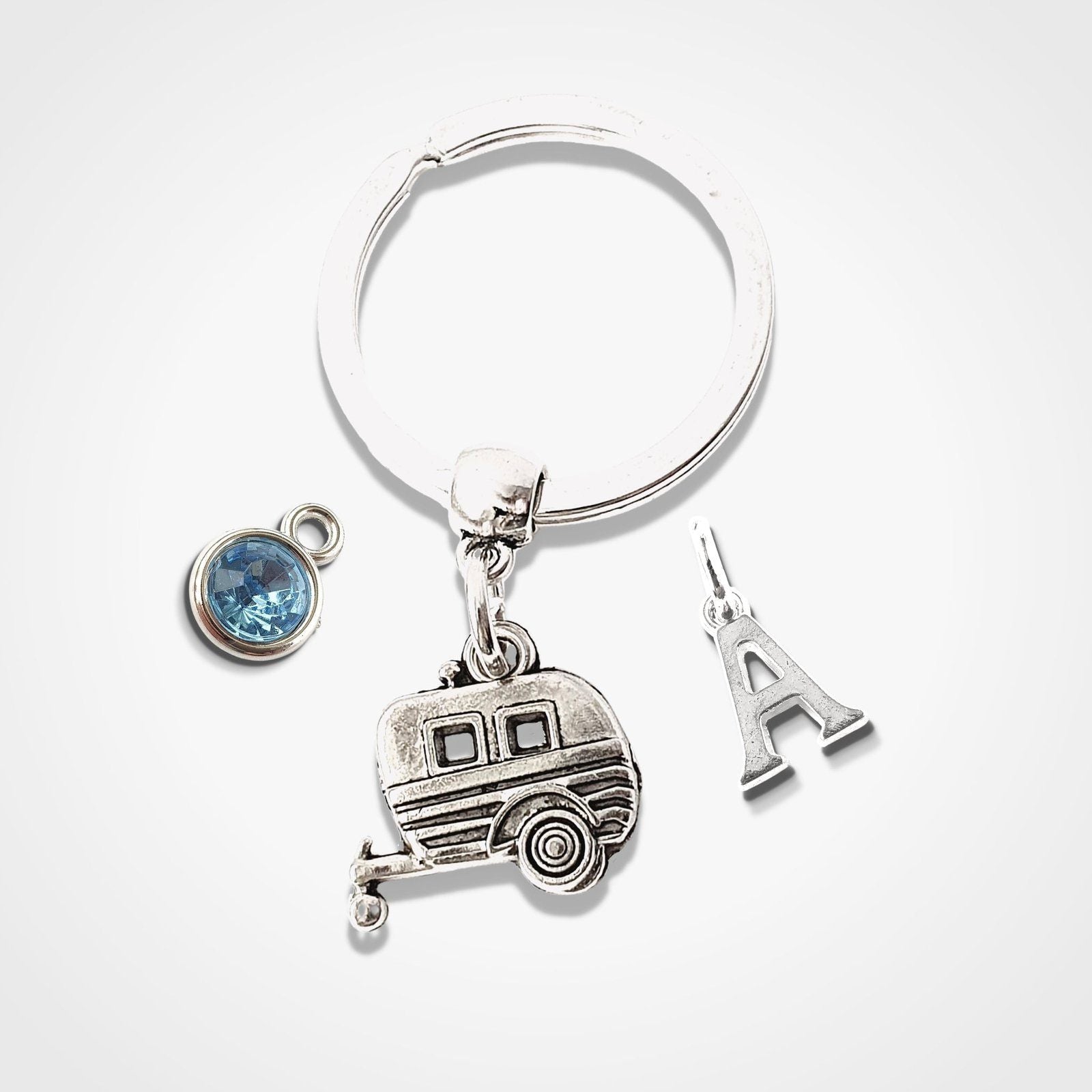 Caravan Keyring Silver